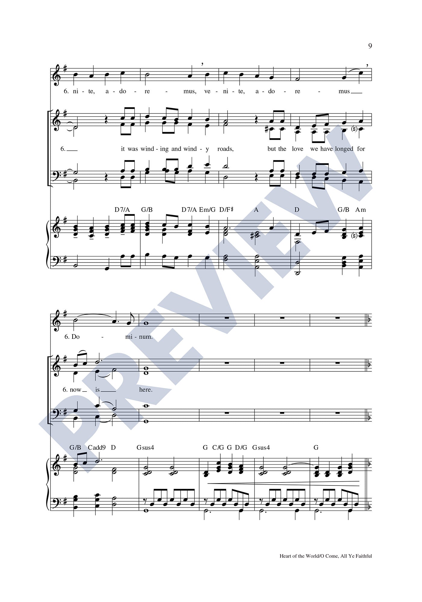 Heart of the World/O Come All Ye Faithful