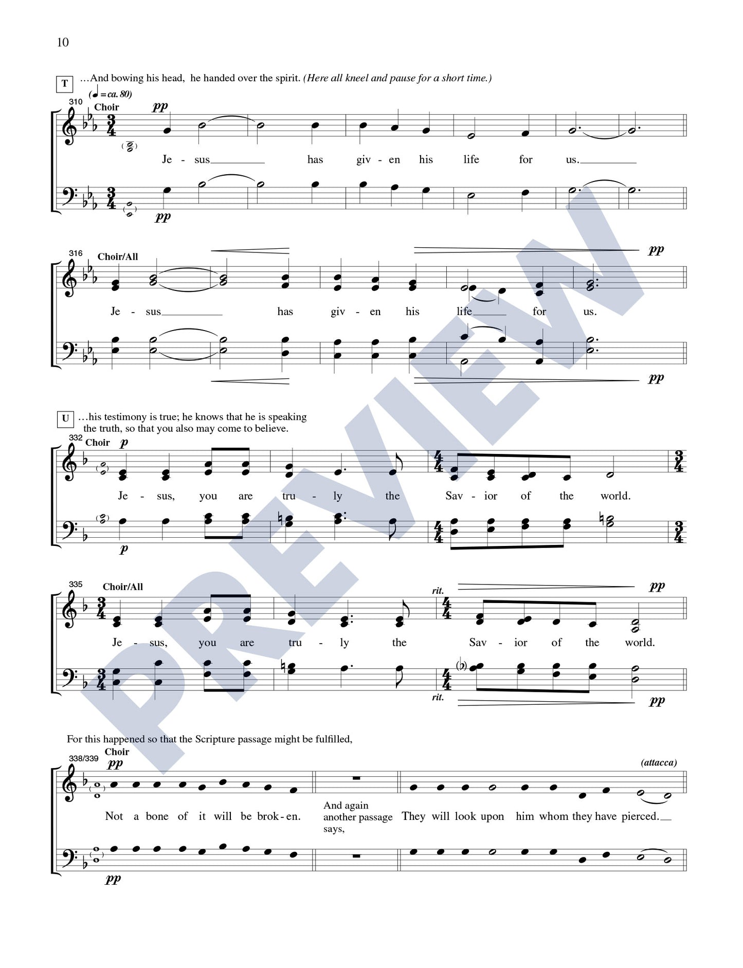 The Passion of Our Lord Jesus Christ According to John (Choral Edition)