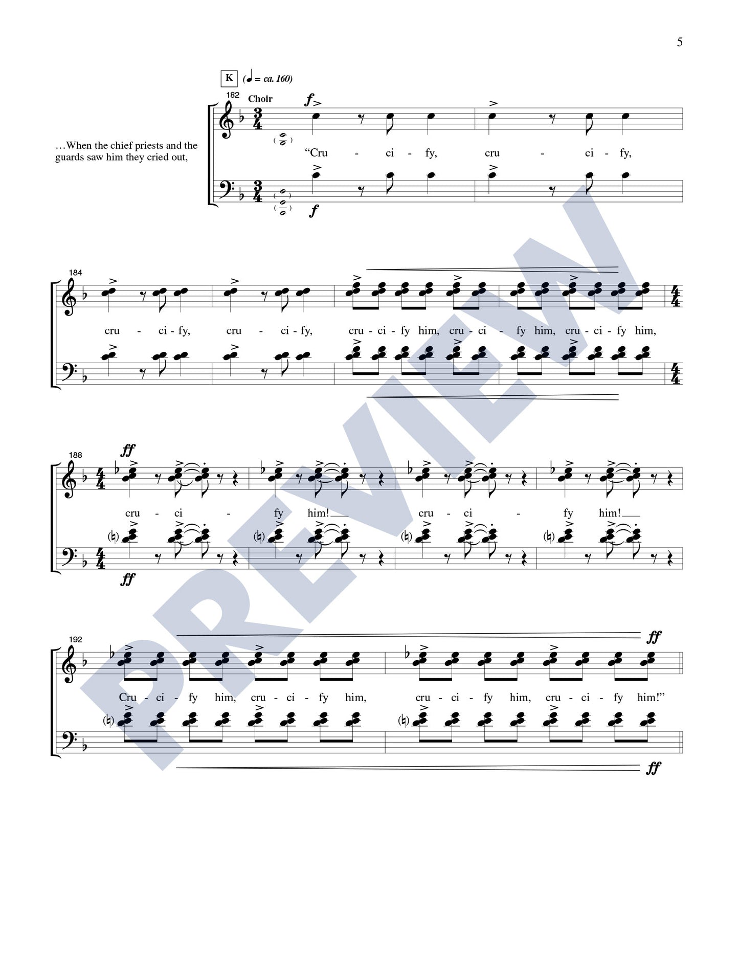 The Passion of Our Lord Jesus Christ According to John (Choral Edition)