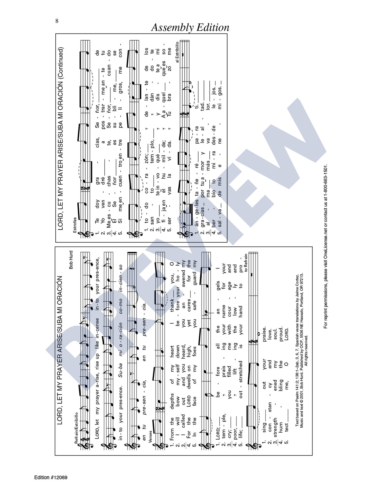 Lord, Let My Prayer Arise/Suba Mi Oración