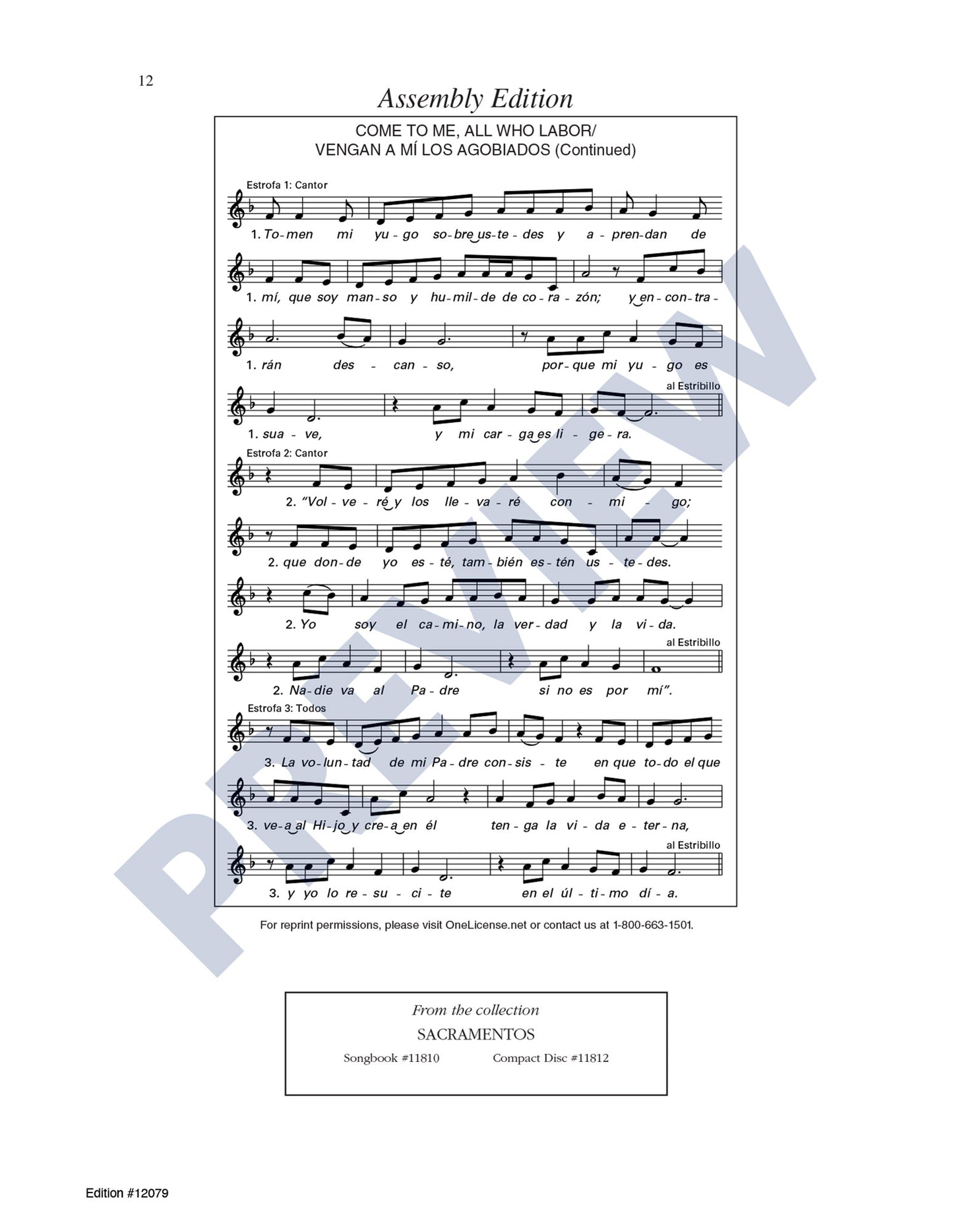 Come to Me, All Who Labor/Vengan a Mí los Agobiados