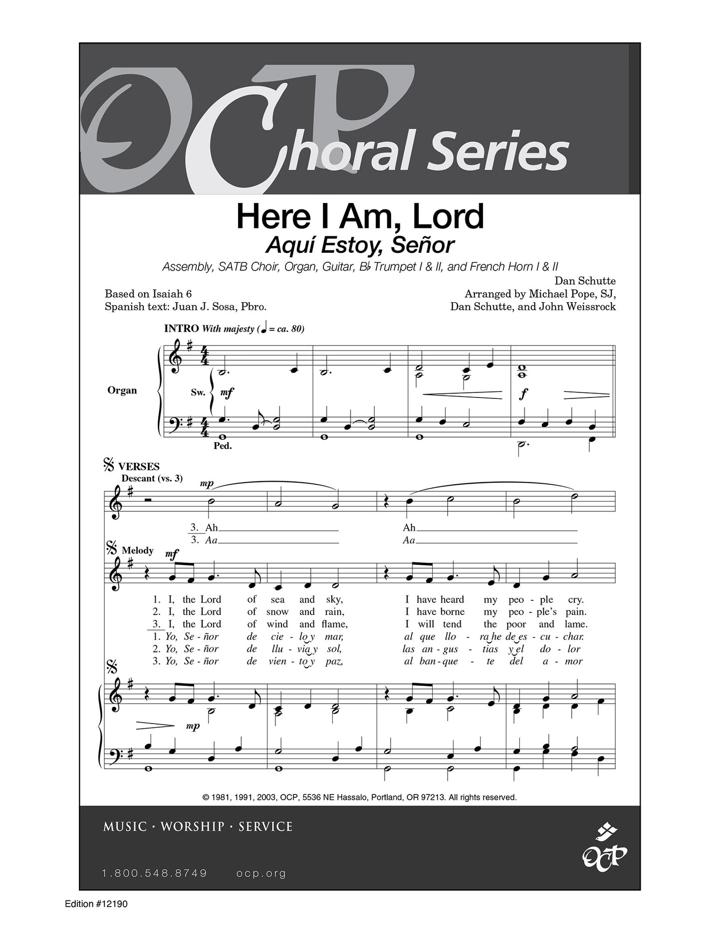 Here I Am, Lord/Aquí Estoy, Señor