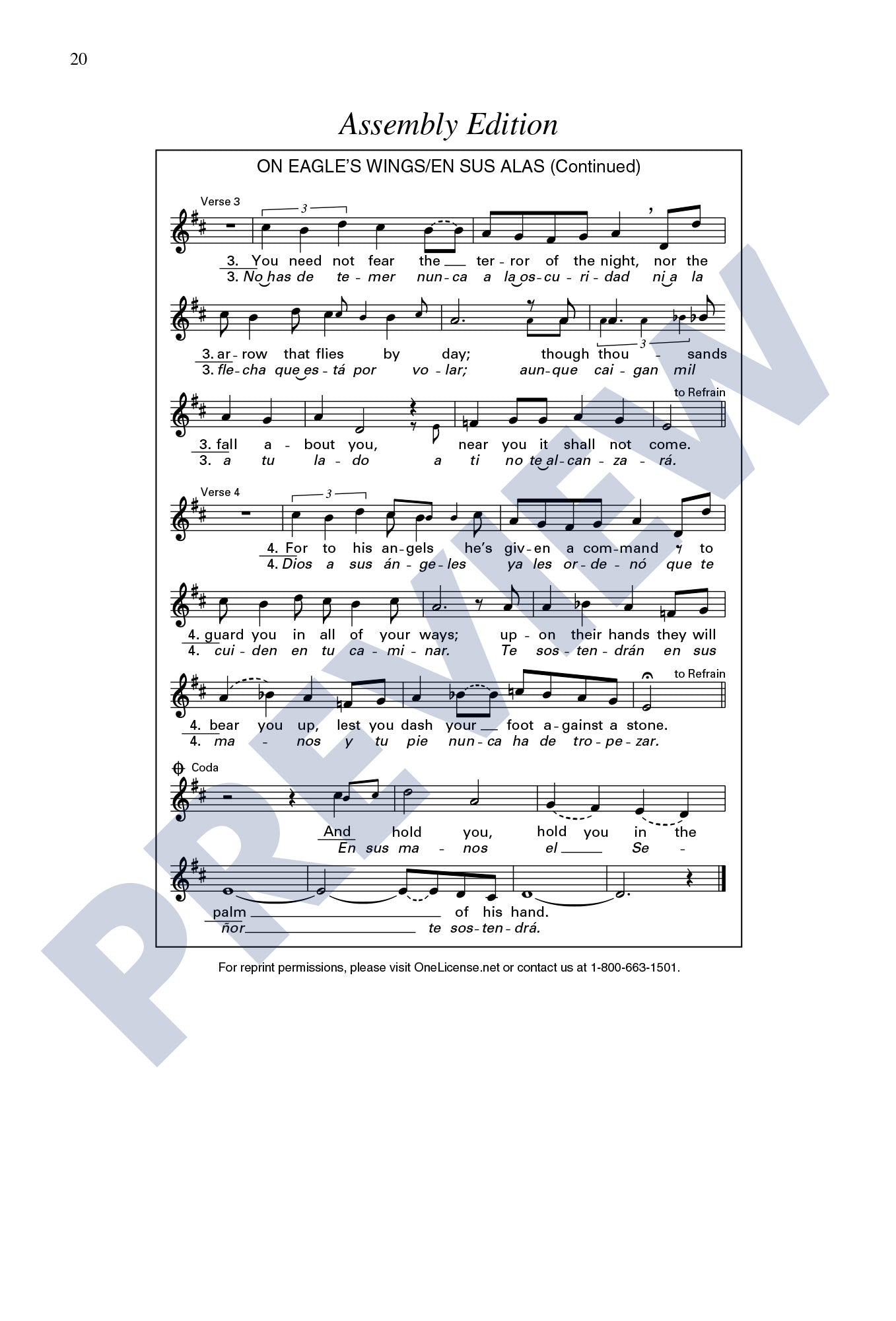 On Eagle's Wings/En Sus Alas