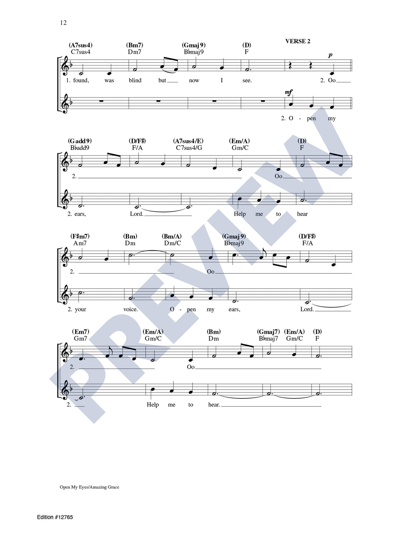 Open My Eyes/Amazing Grace