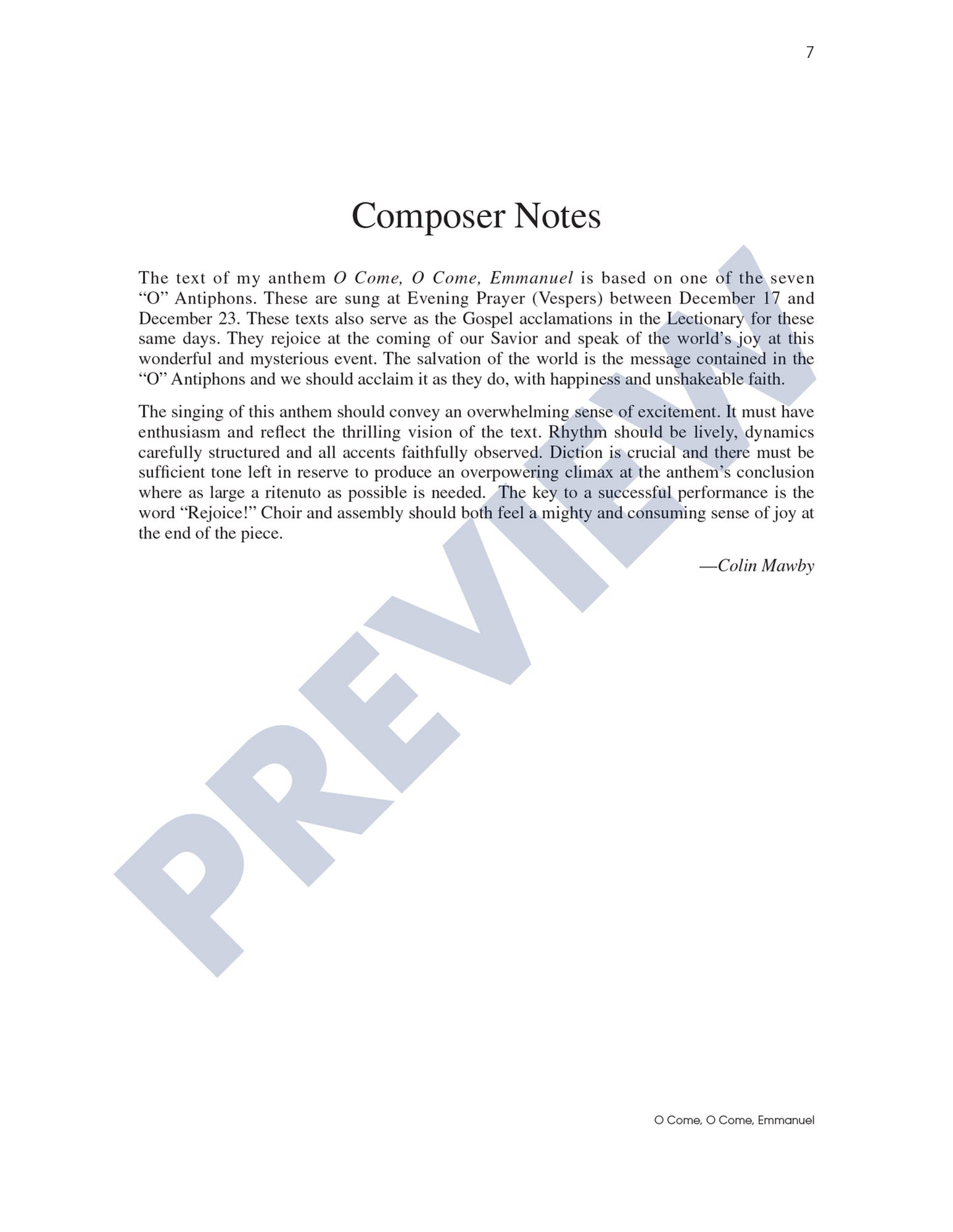 O Come, O Come Emmanuel