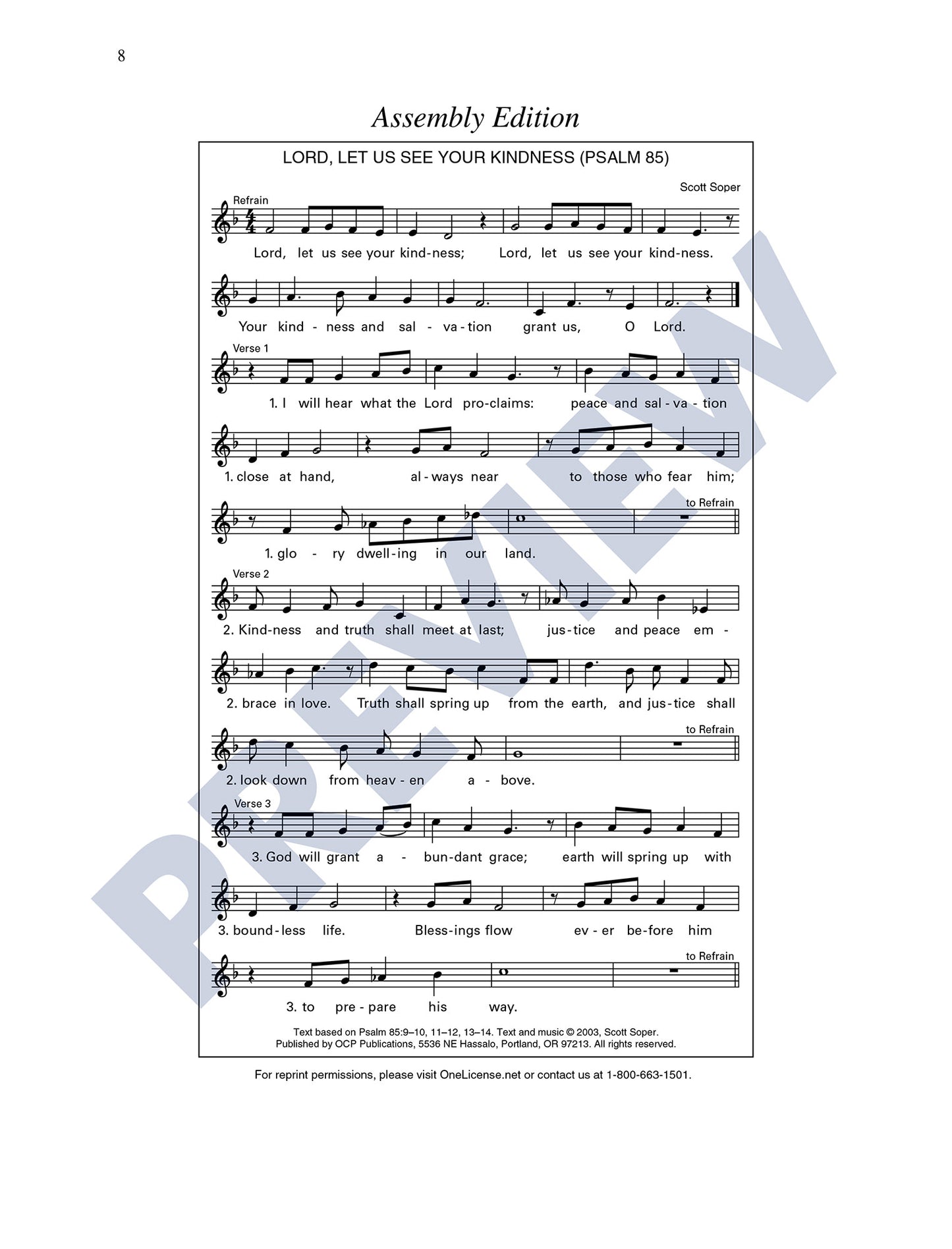 Lord, Let Us See Your Kindness (Psalm 85)