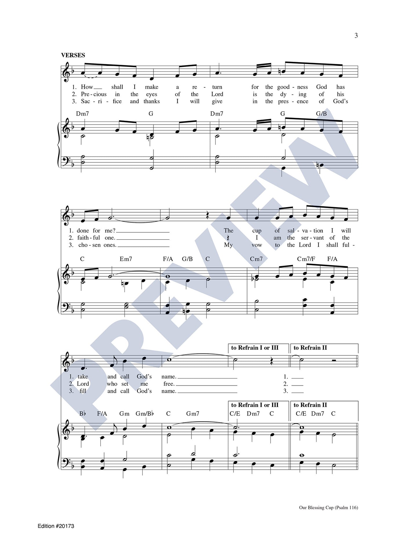 Our Blessing-Cup (Psalm 116)