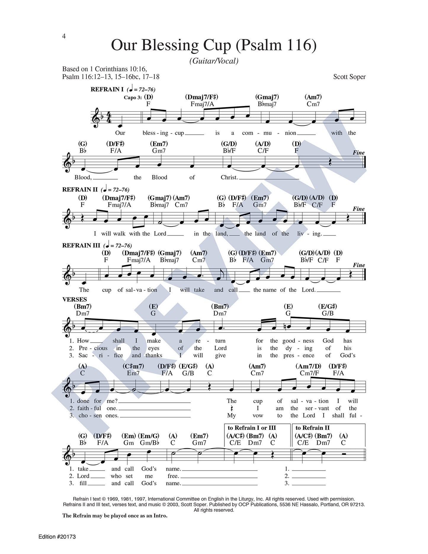 Our Blessing-Cup (Psalm 116)