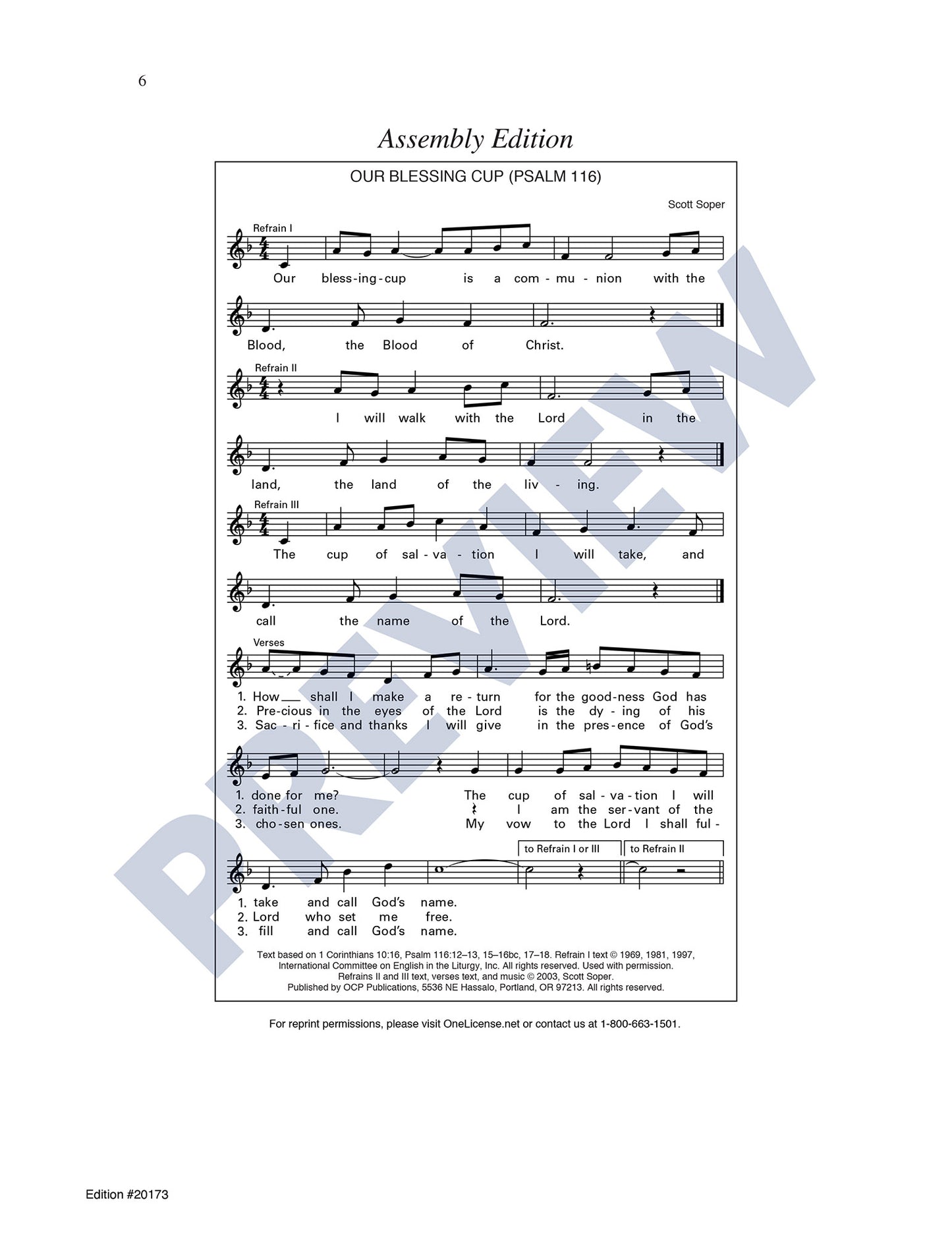 Our Blessing-Cup (Psalm 116)