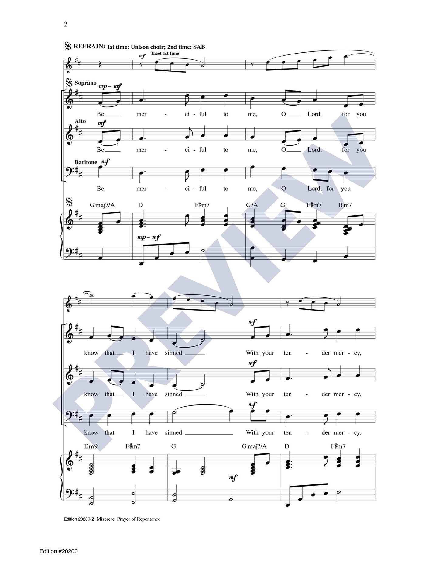 Miserere: Prayer of Repentance