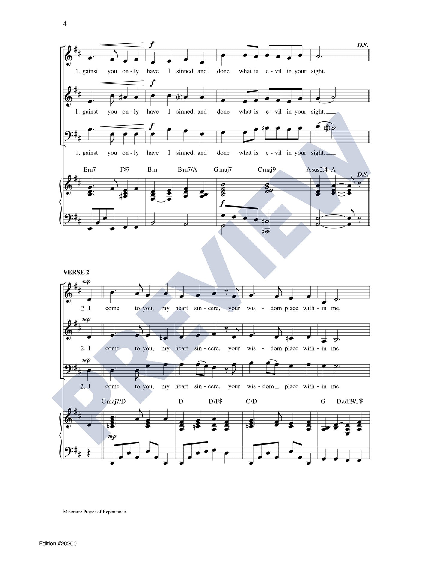 Miserere: Prayer of Repentance
