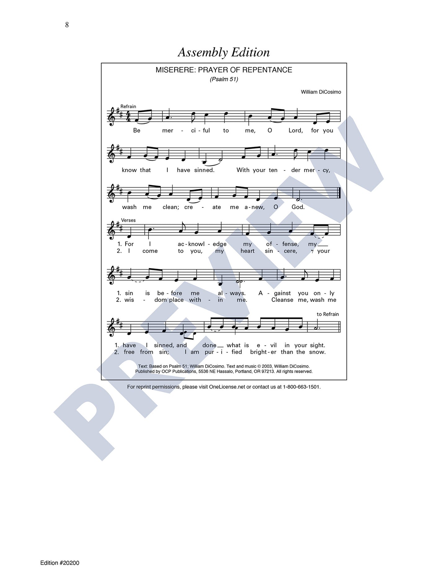 Miserere: Prayer of Repentance