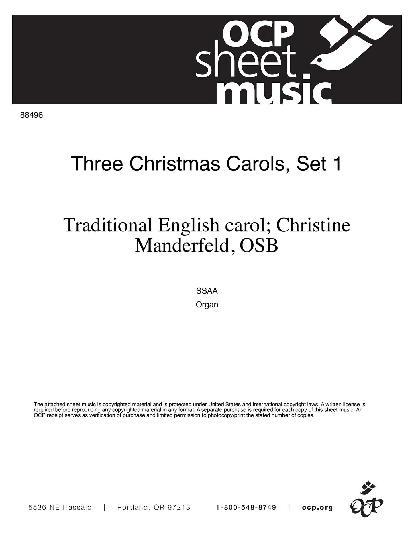 Three Christmas Carols, Set 1