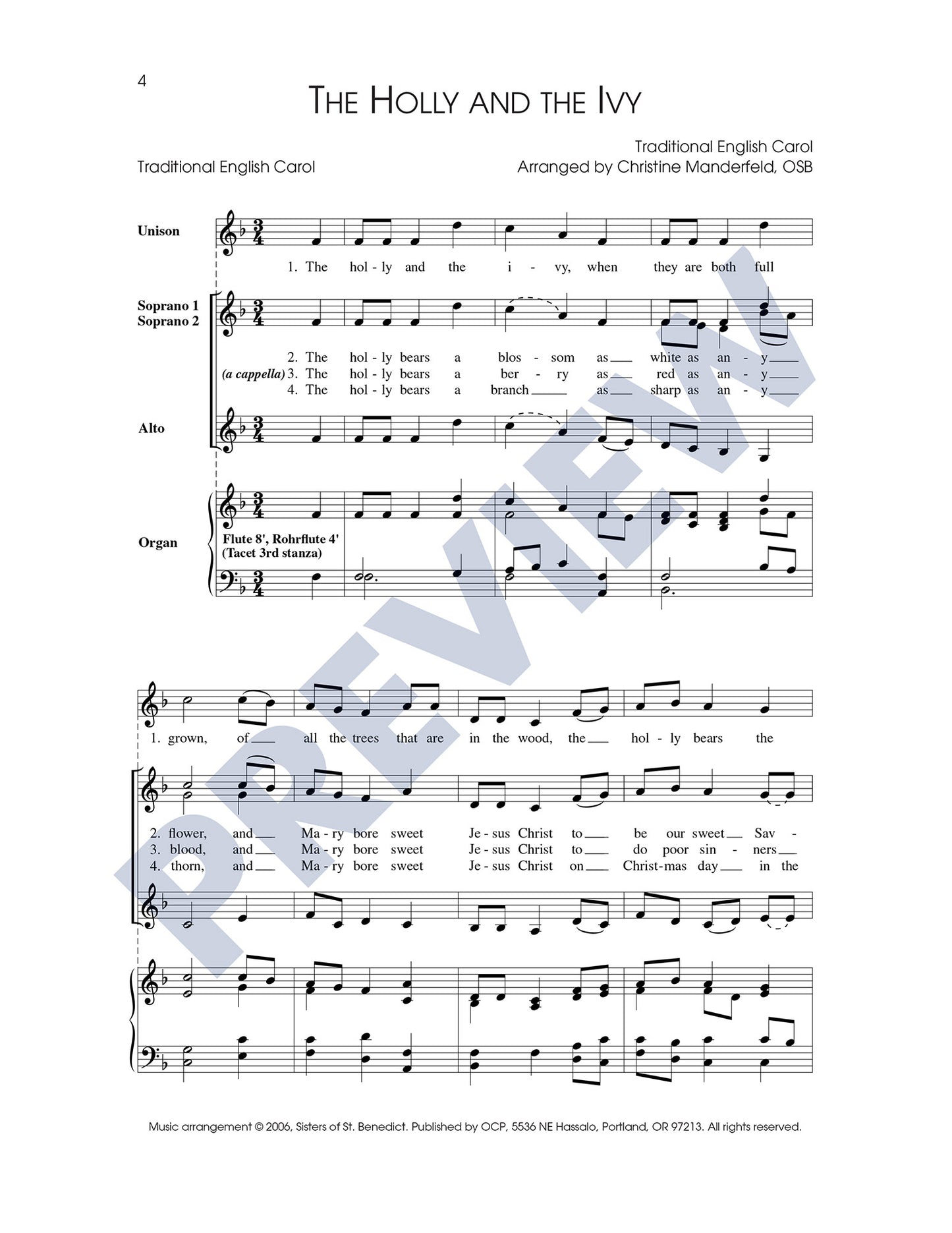 Three Christmas Carols, Set 1