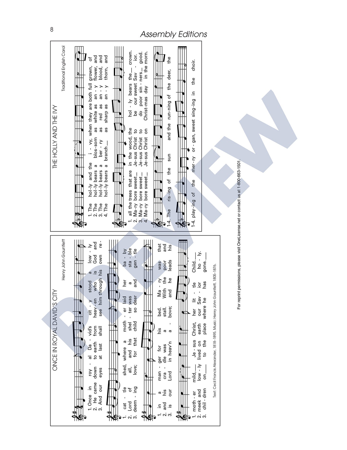 Three Christmas Carols, Set 1