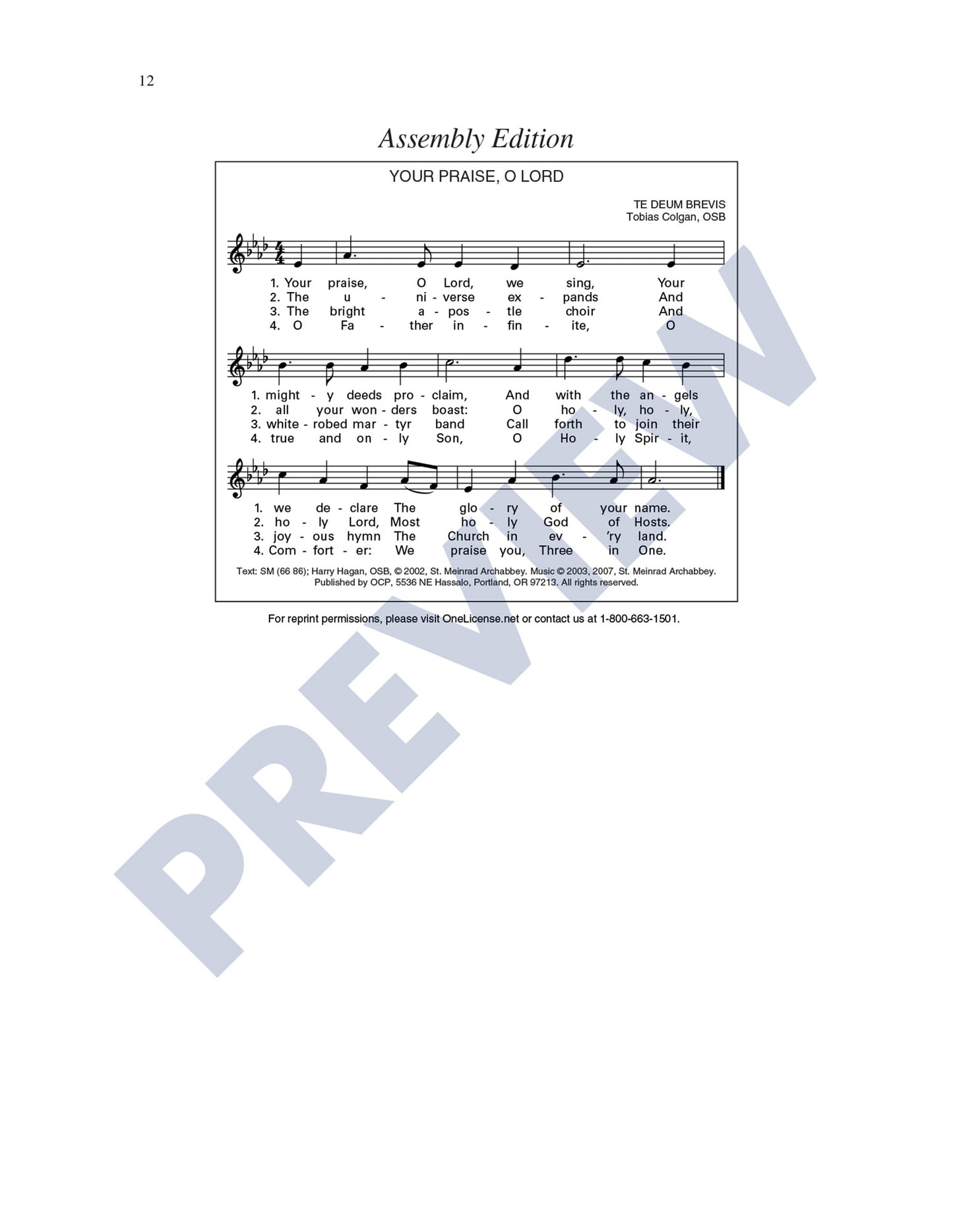 Three Hymns for Apostles, Saints and Martyrs