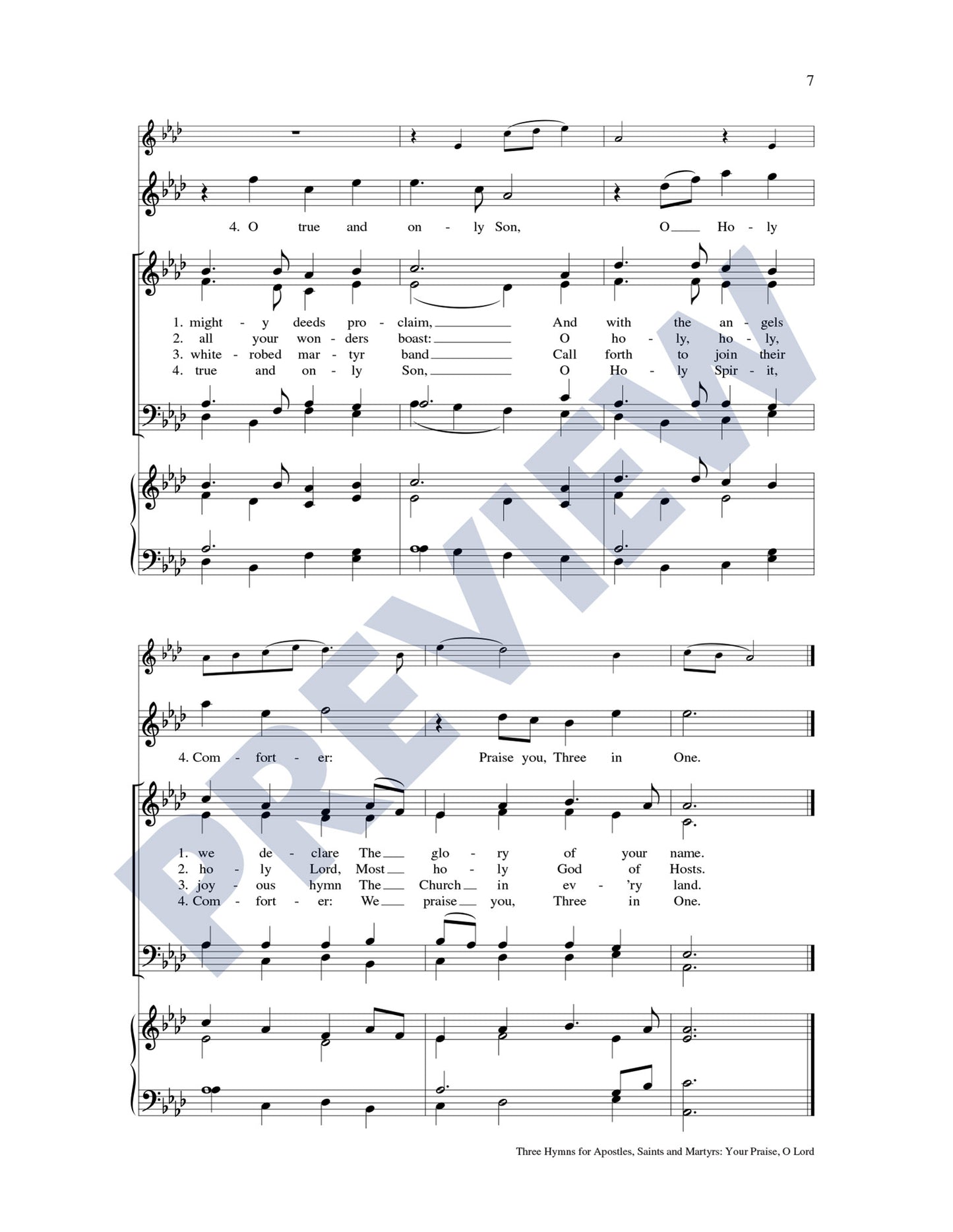 Three Hymns for Apostles, Saints and Martyrs