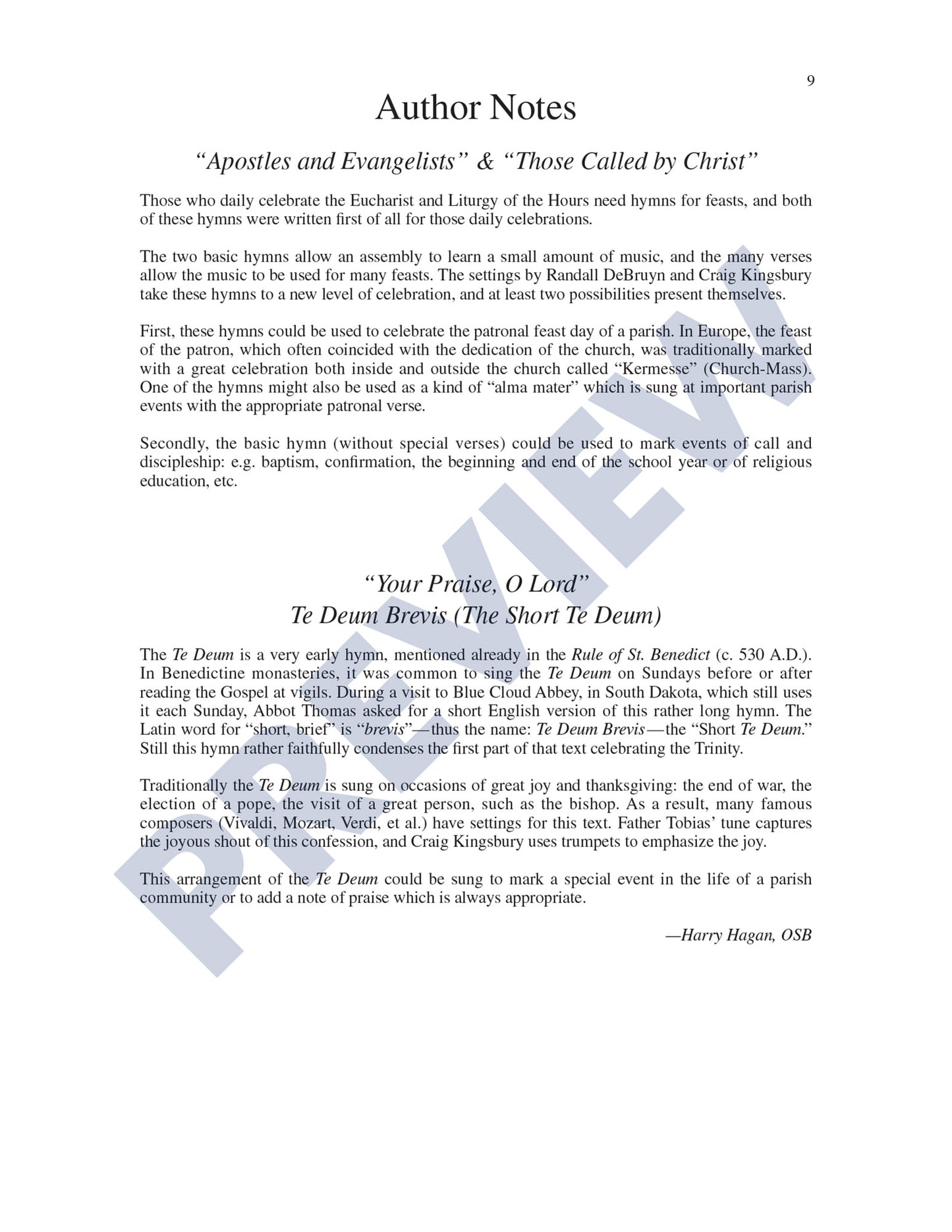 Three Hymns for Apostles, Saints and Martyrs