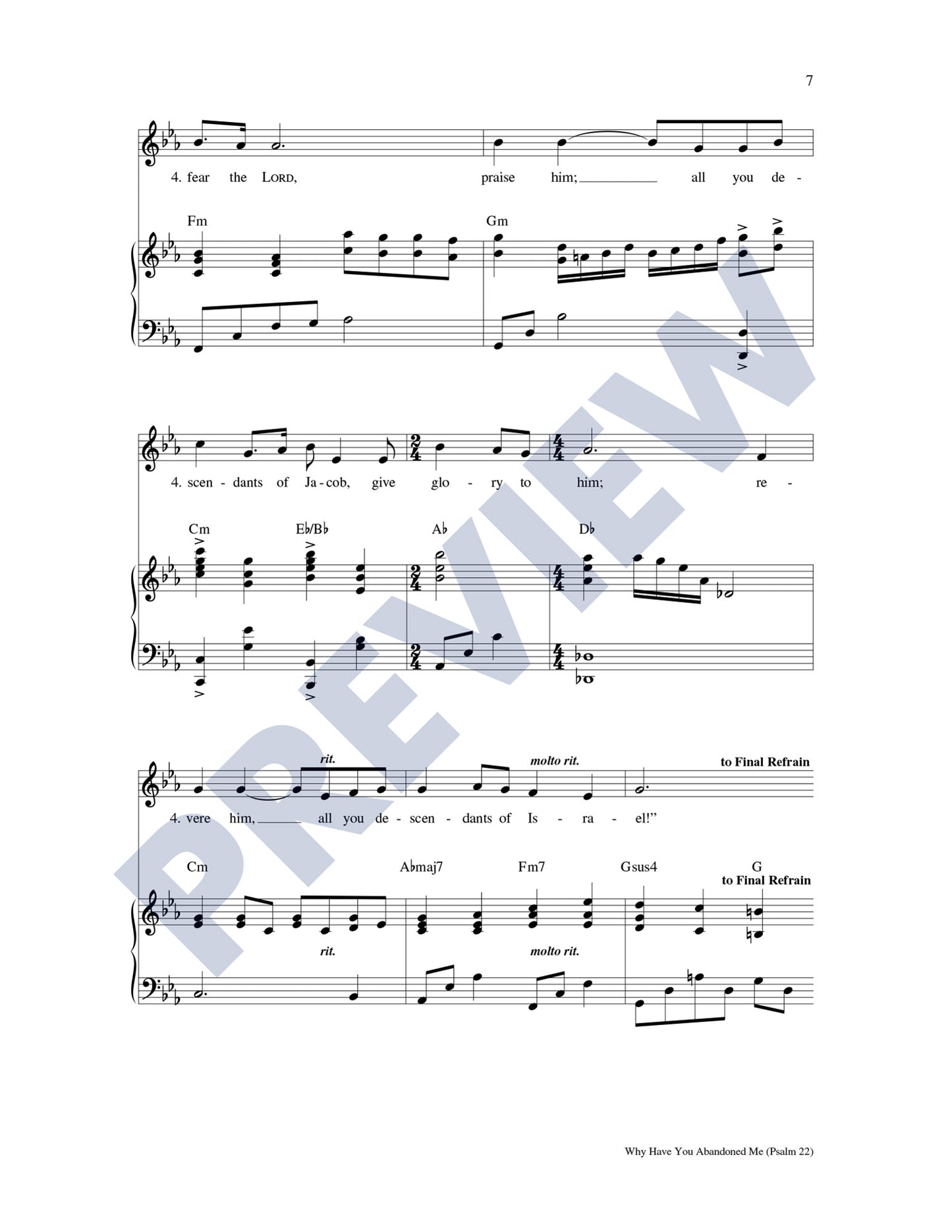 Why Have You Abandoned Me (Psalm 22)