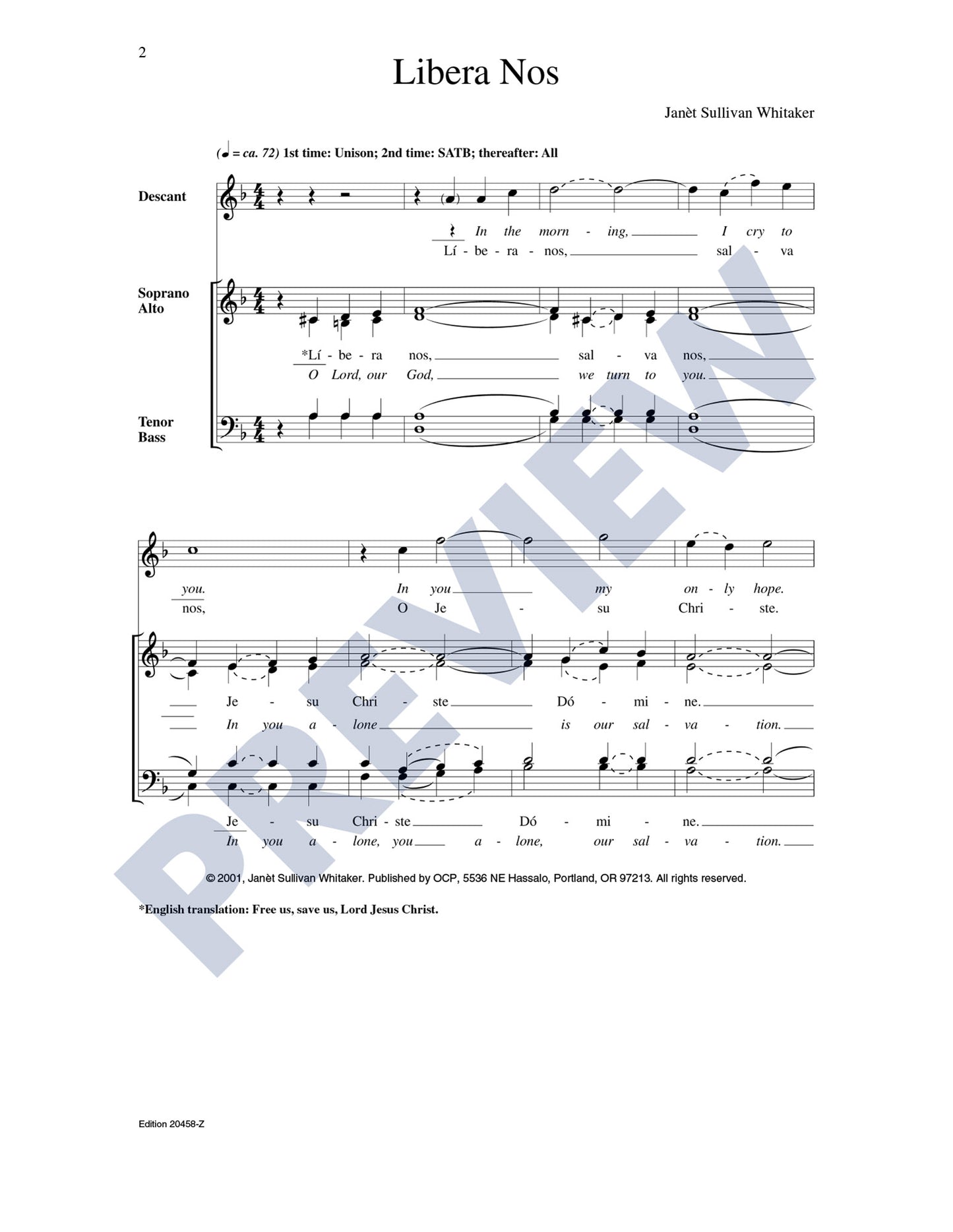 Libera Nos/Lord, You Are Merciful to All