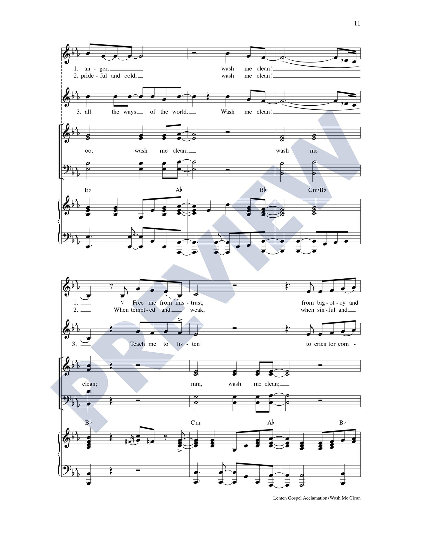 Lenten Gospel Acclamation/Wash Me Clean