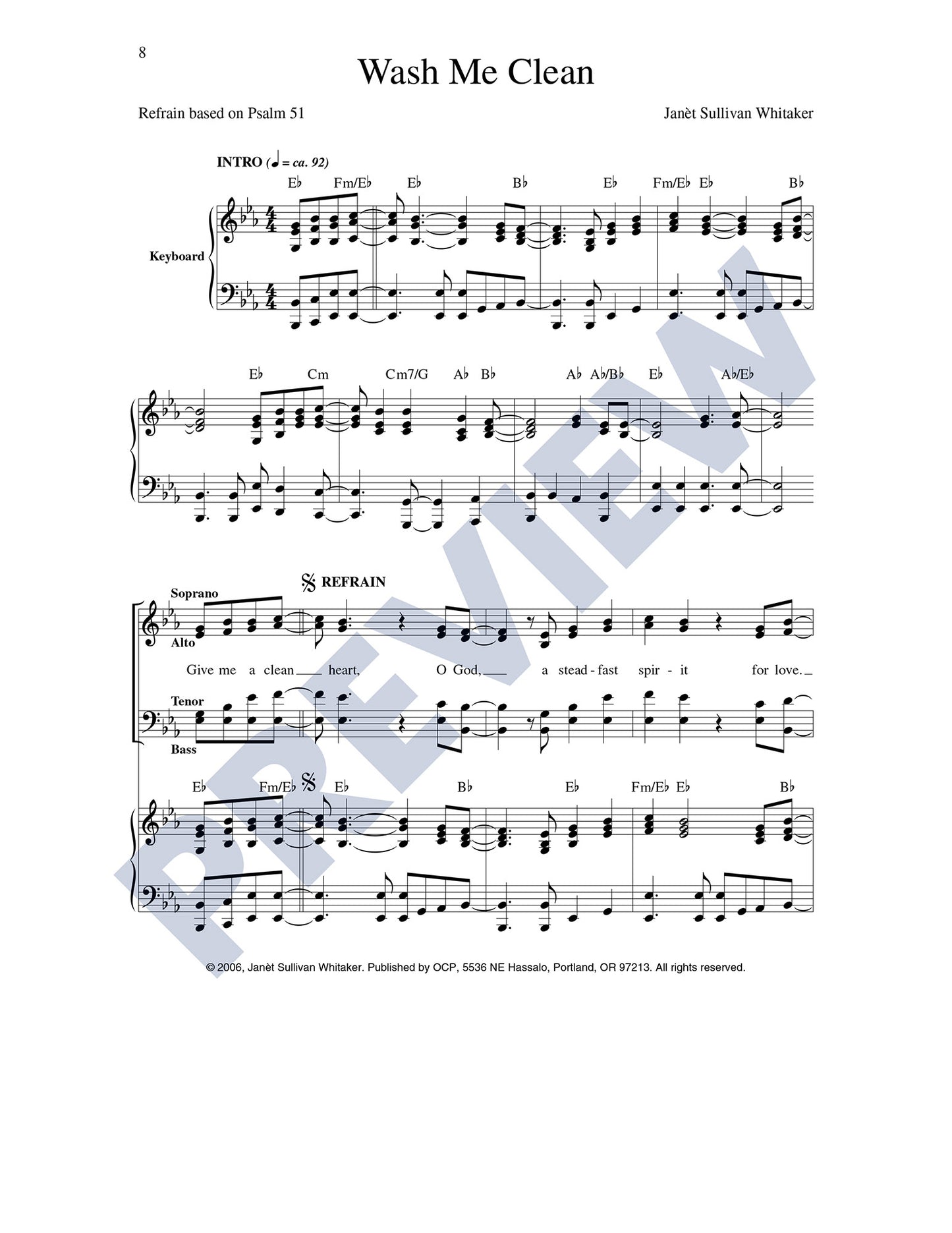 Lenten Gospel Acclamation/Wash Me Clean