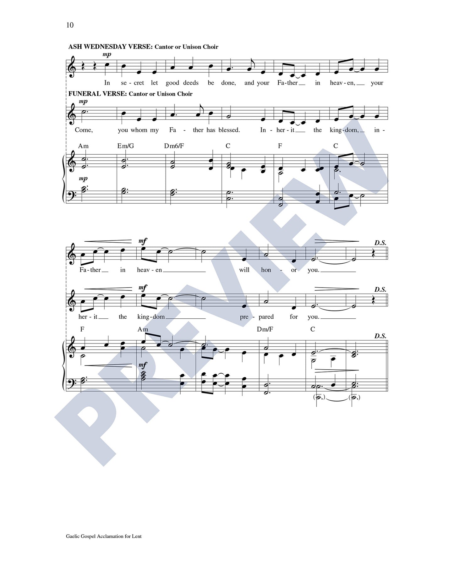Gaelic Gospel Acclamation for Lent