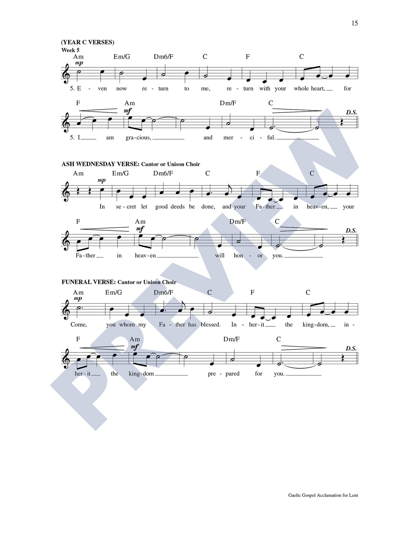 Gaelic Gospel Acclamation for Lent
