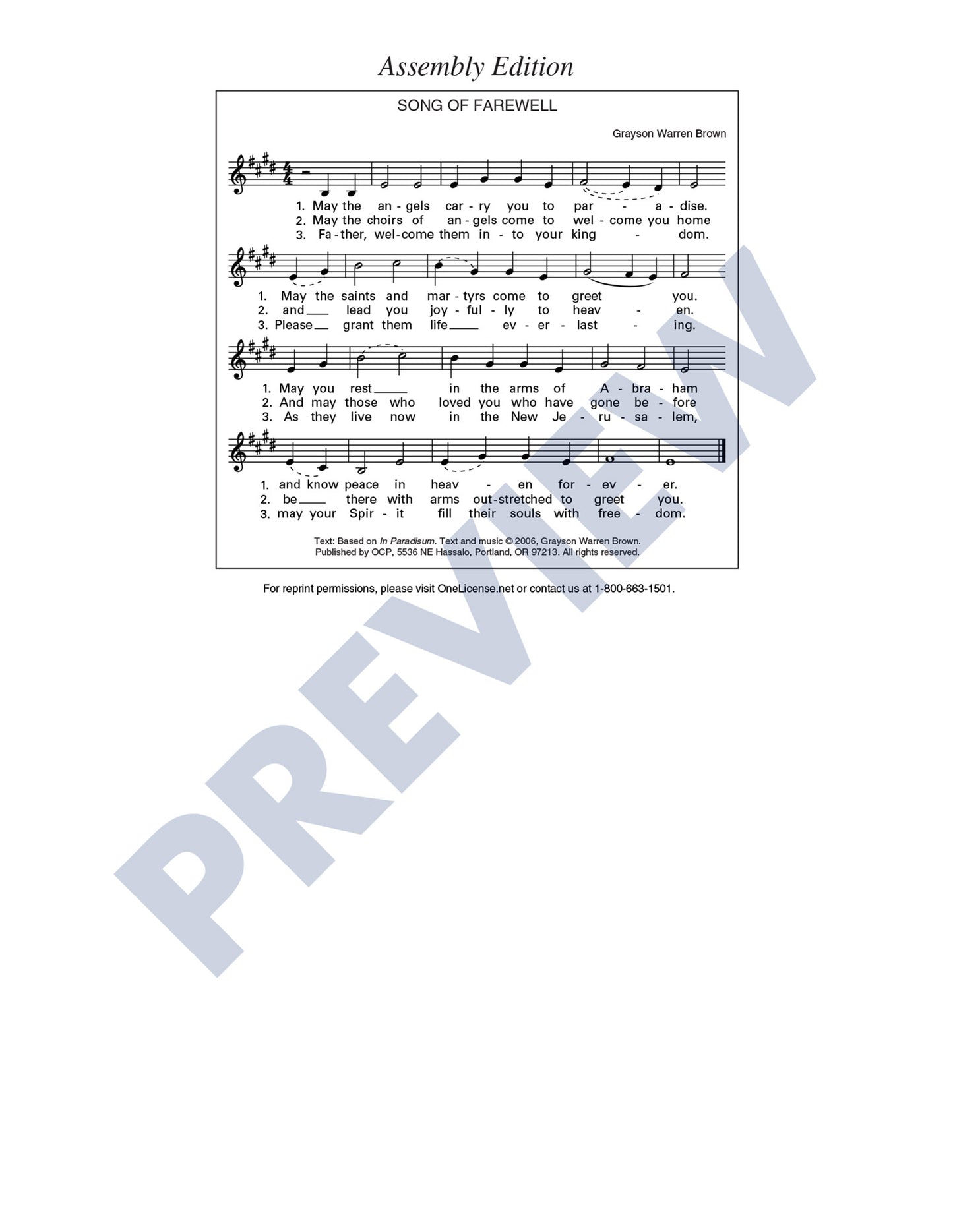 Song of Farewell