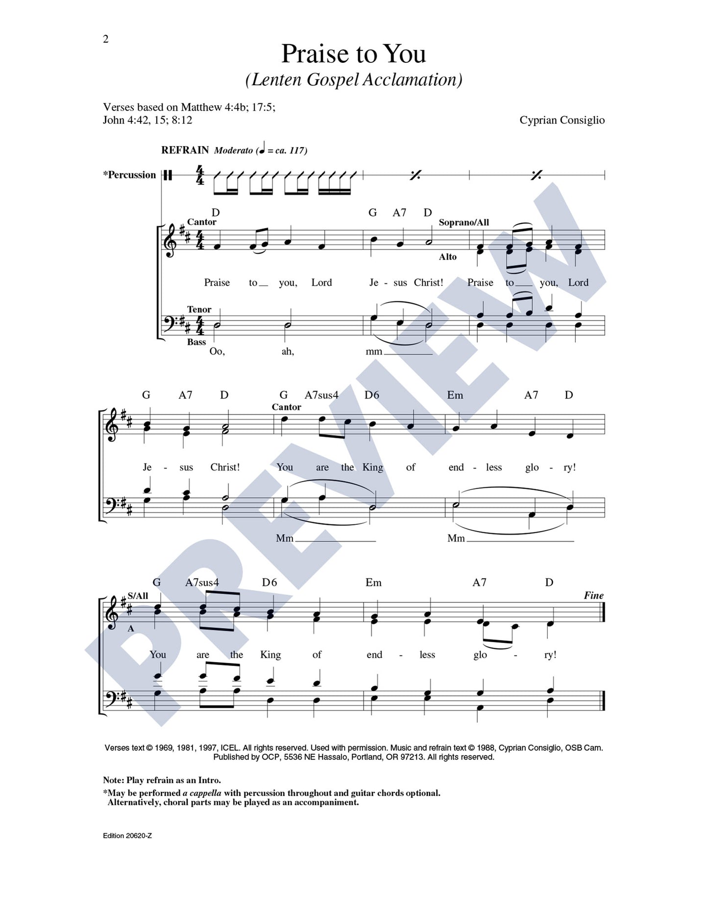 Praise to You/Alleluia, Are Not Our Hearts