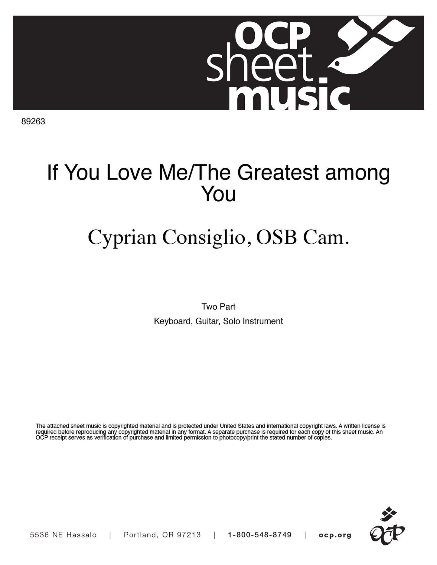 If You Love Me/The Greatest among You