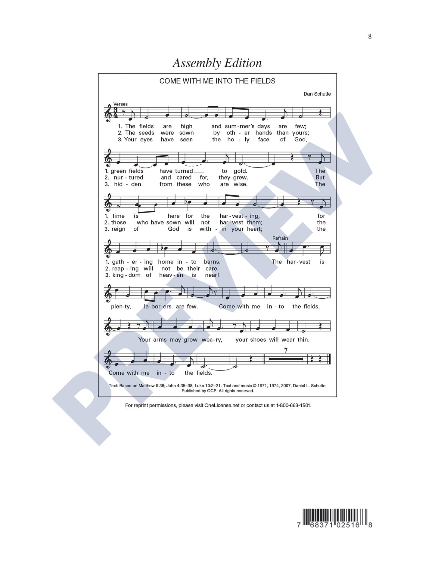 Come with Me into the Fields