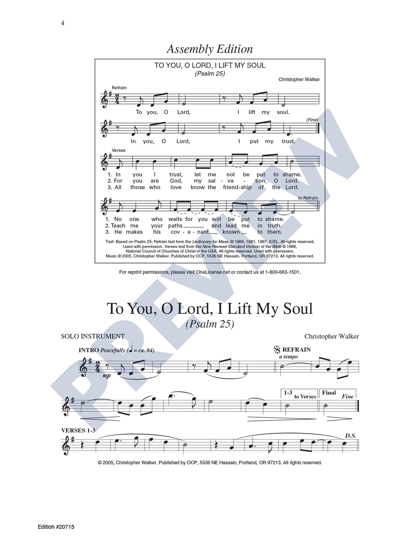 To You, O Lord, I Lift My Soul