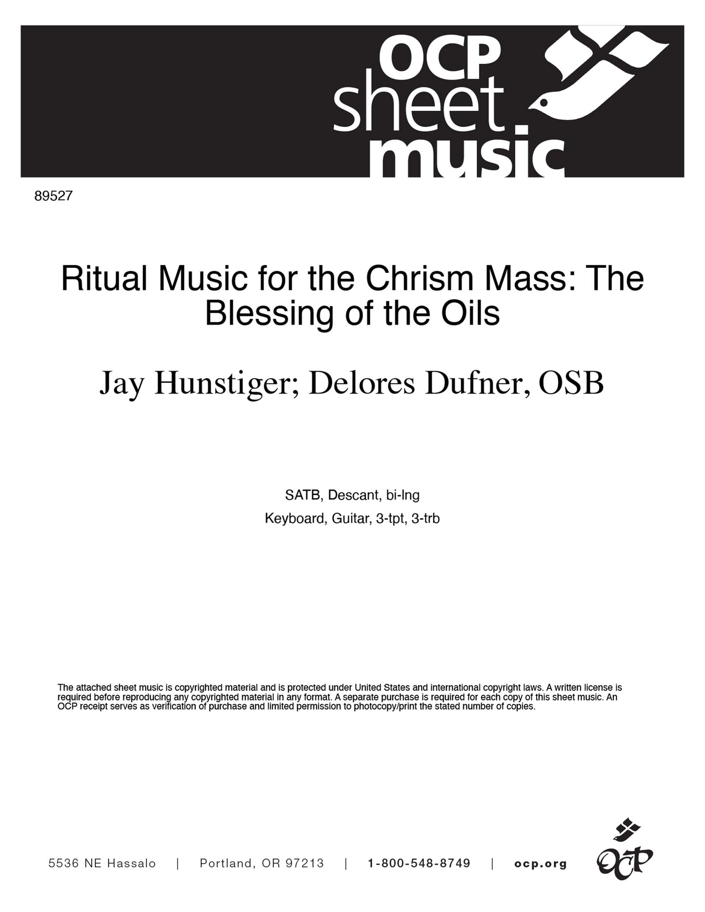 Ritual Music for the Chrism Mass: The Blessing of the Oils