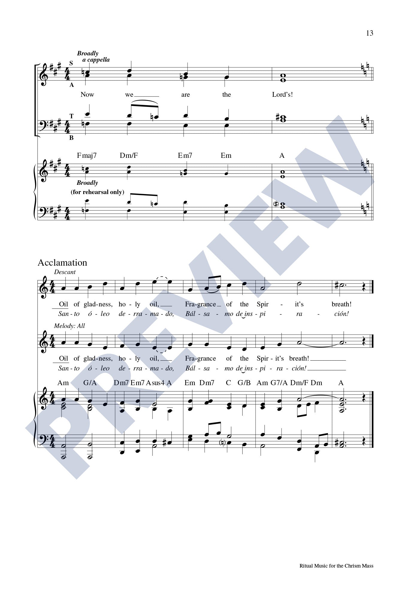 Ritual Music for the Chrism Mass: The Blessing of the Oils
