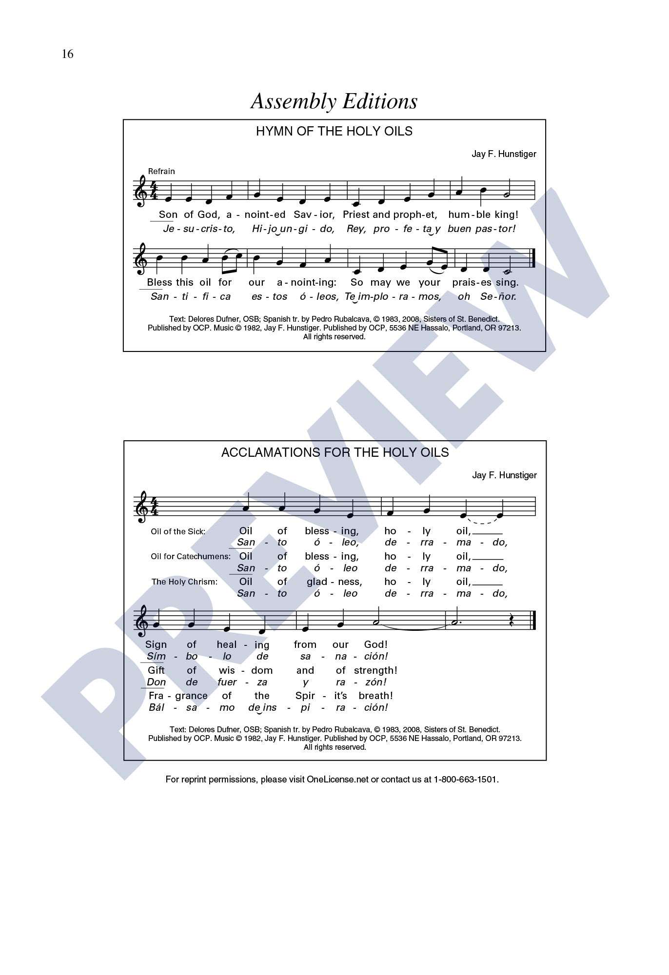 Ritual Music for the Chrism Mass: The Blessing of the Oils