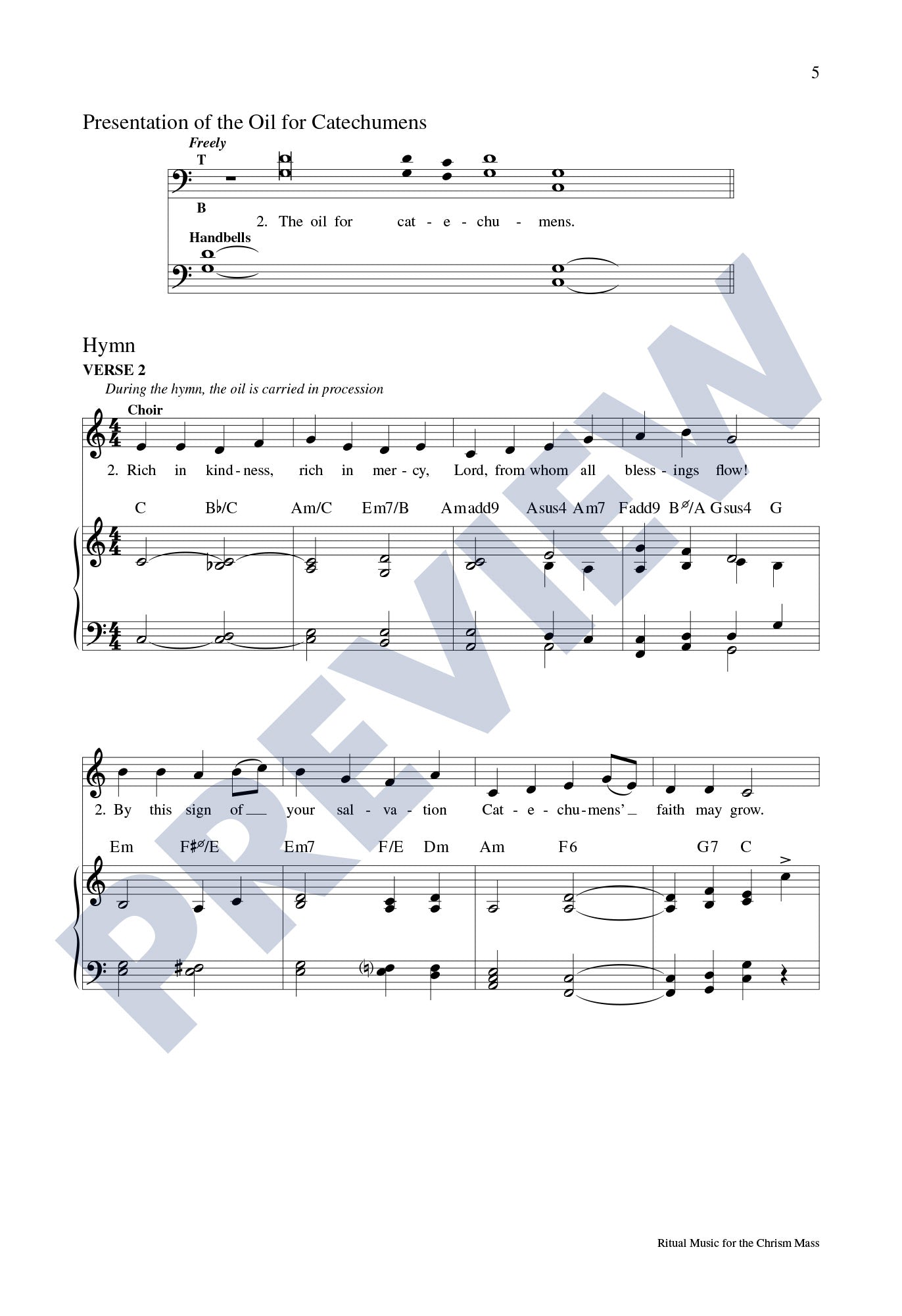 Ritual Music for the Chrism Mass: The Blessing of the Oils