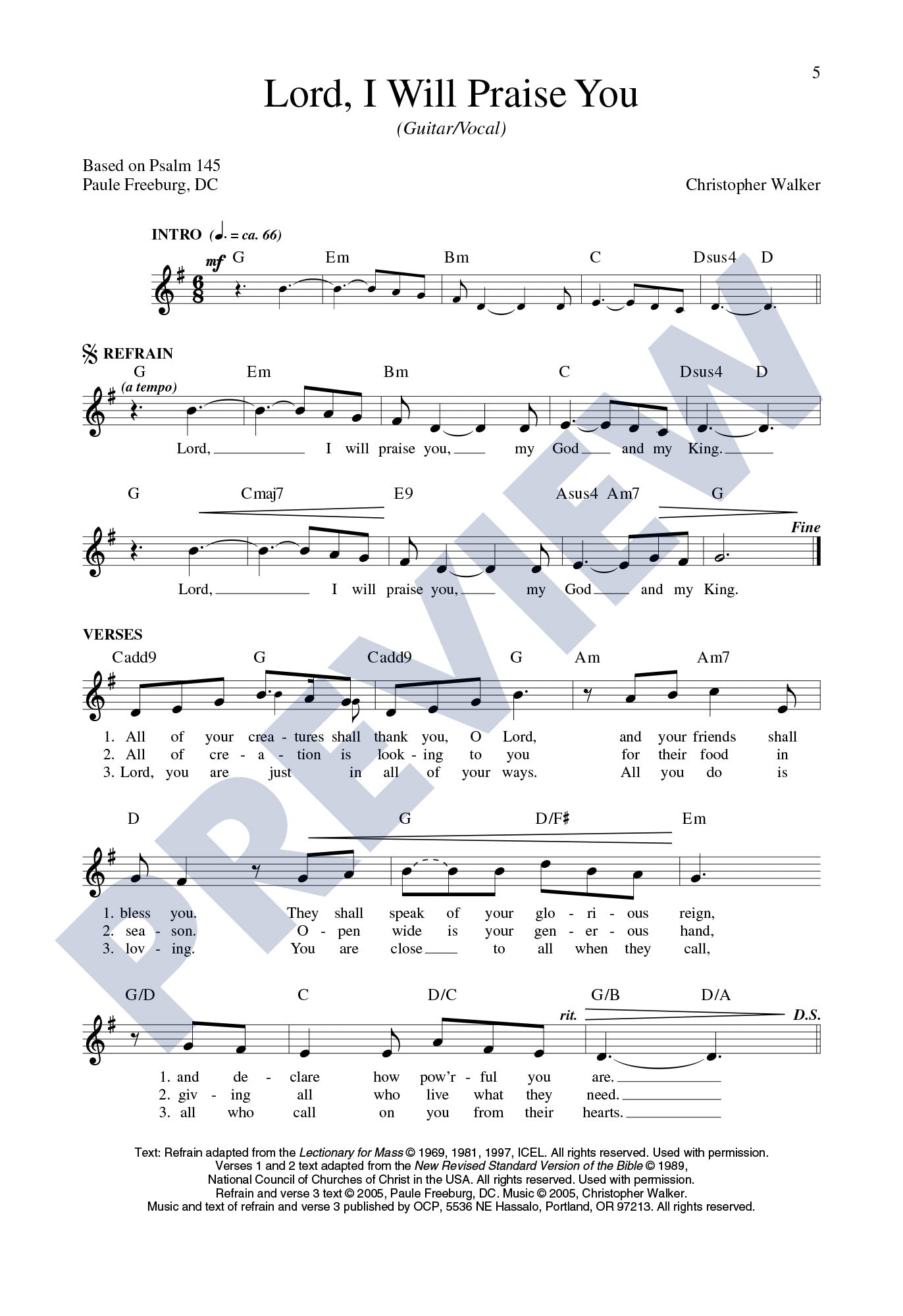 Lord, I Will Praise You