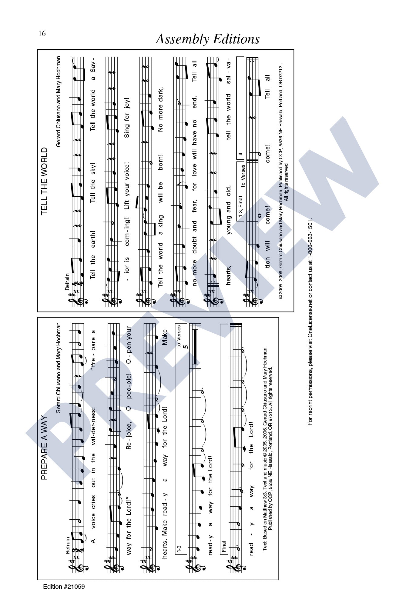 Prepare a Way/Tell the World