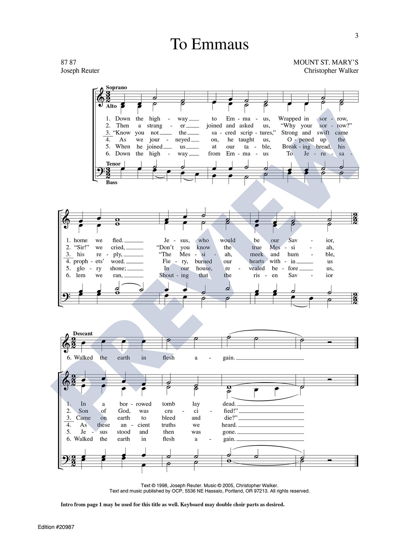 God of Mystery, God of Mercy/To Emmaus