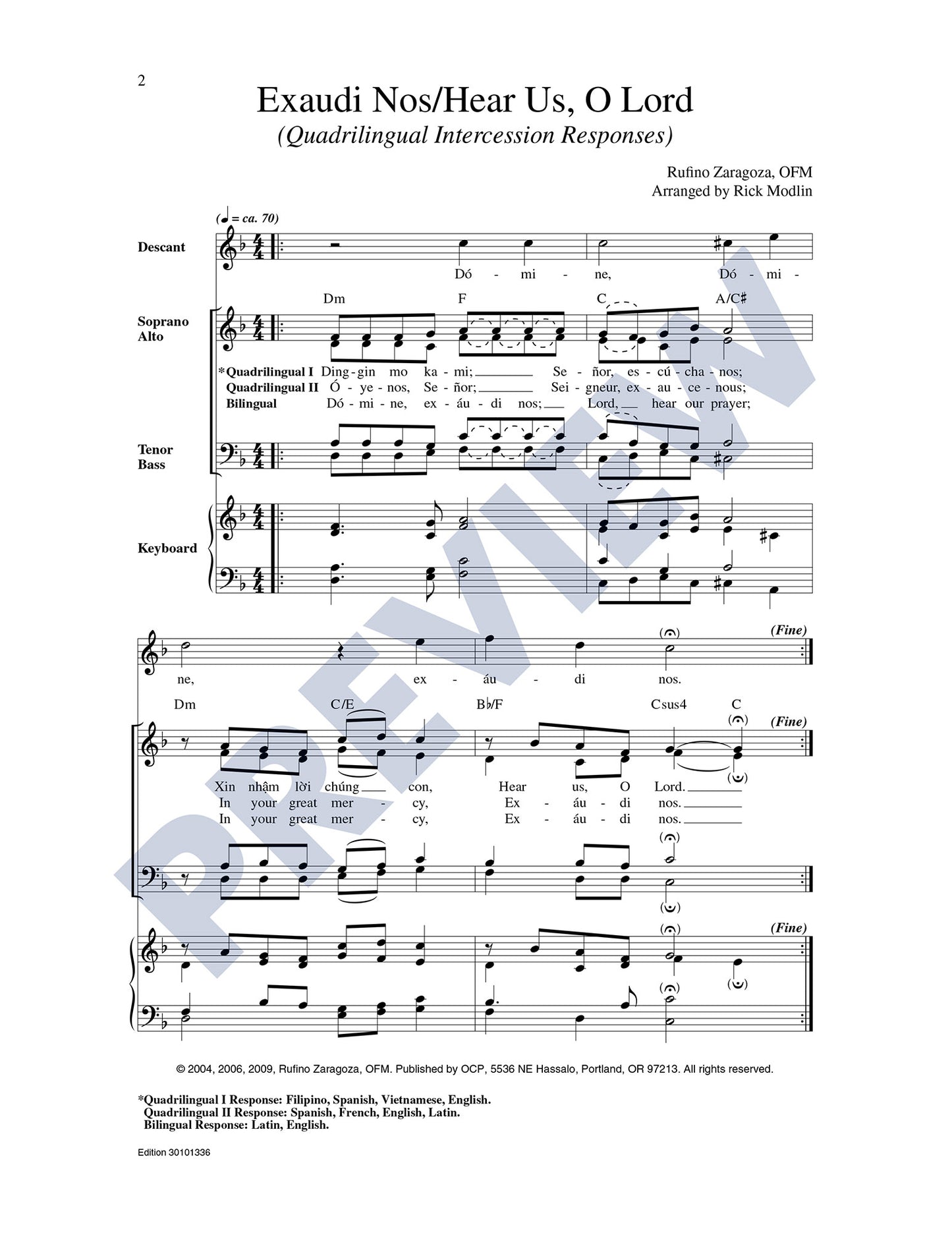 Exaudi Nos/Hear Us, O Lord