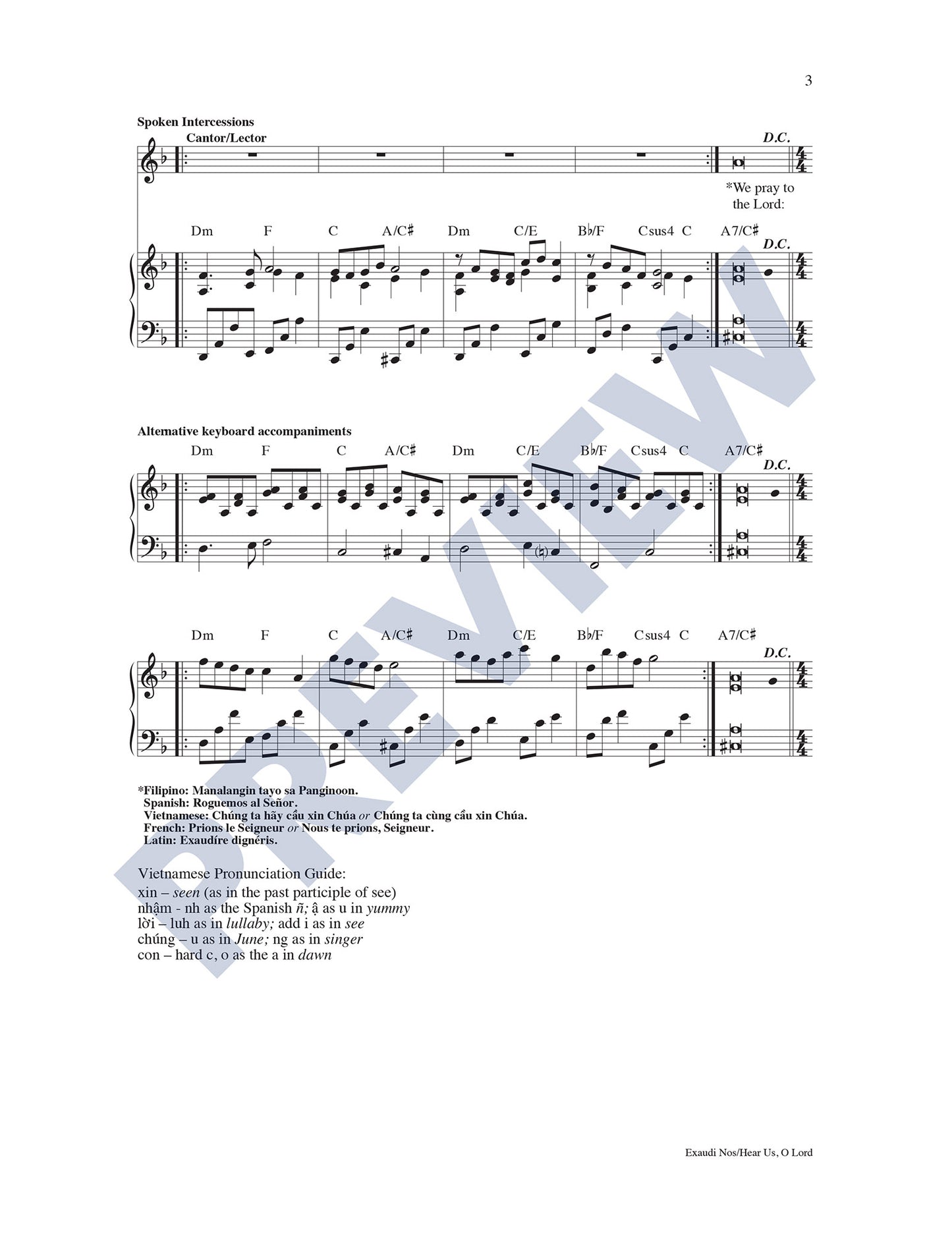 Exaudi Nos/Hear Us, O Lord