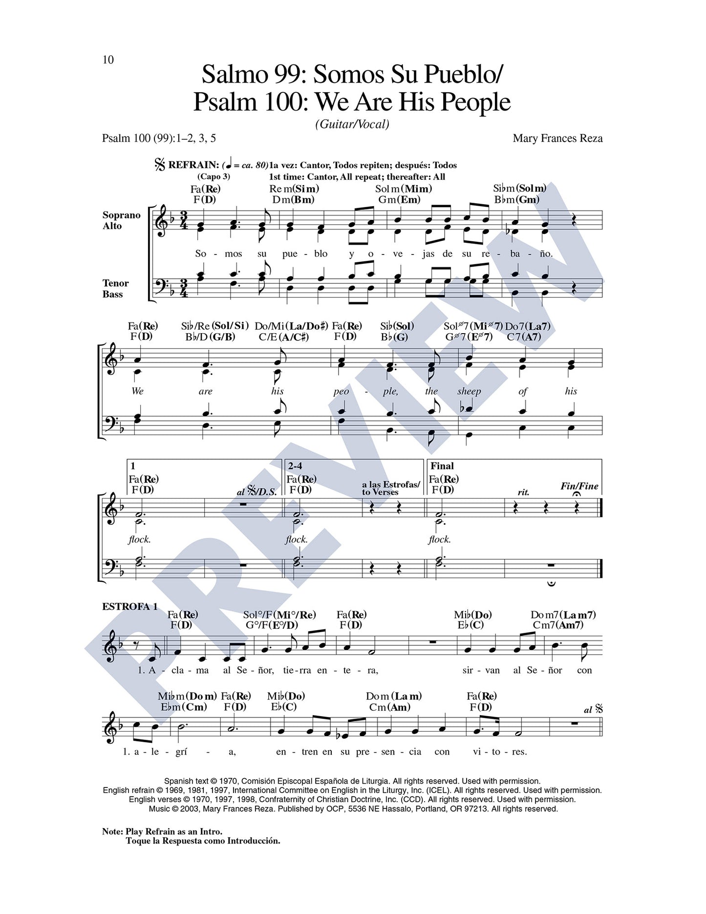 Salmo 99: Somos Su Pueblo/Psalm 100: We Are Your People