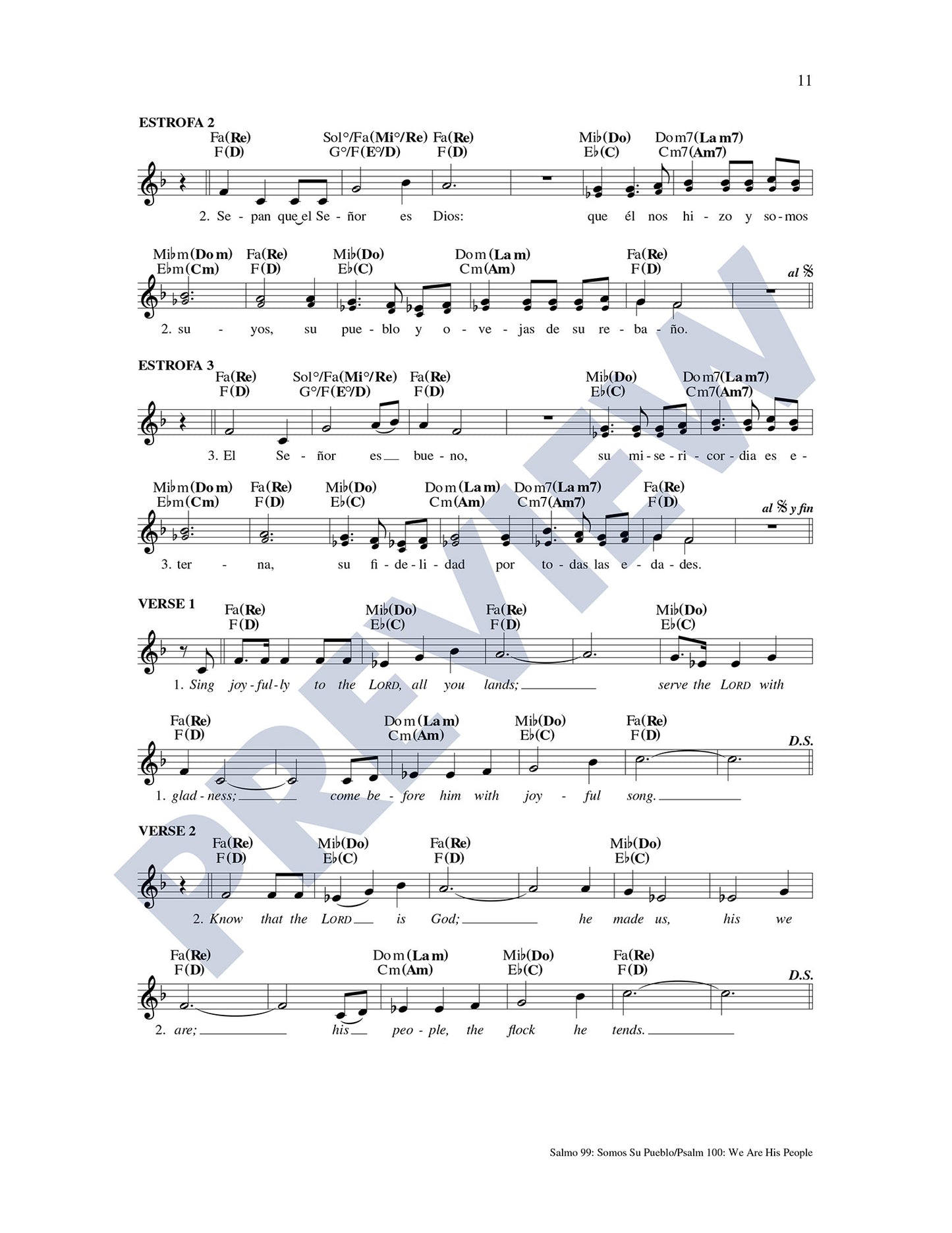 Salmo 99: Somos Su Pueblo/Psalm 100: We Are Your People