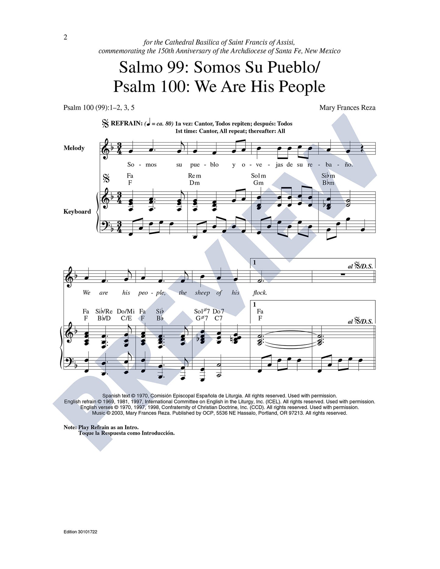 Salmo 99: Somos Su Pueblo/Psalm 100: We Are Your People