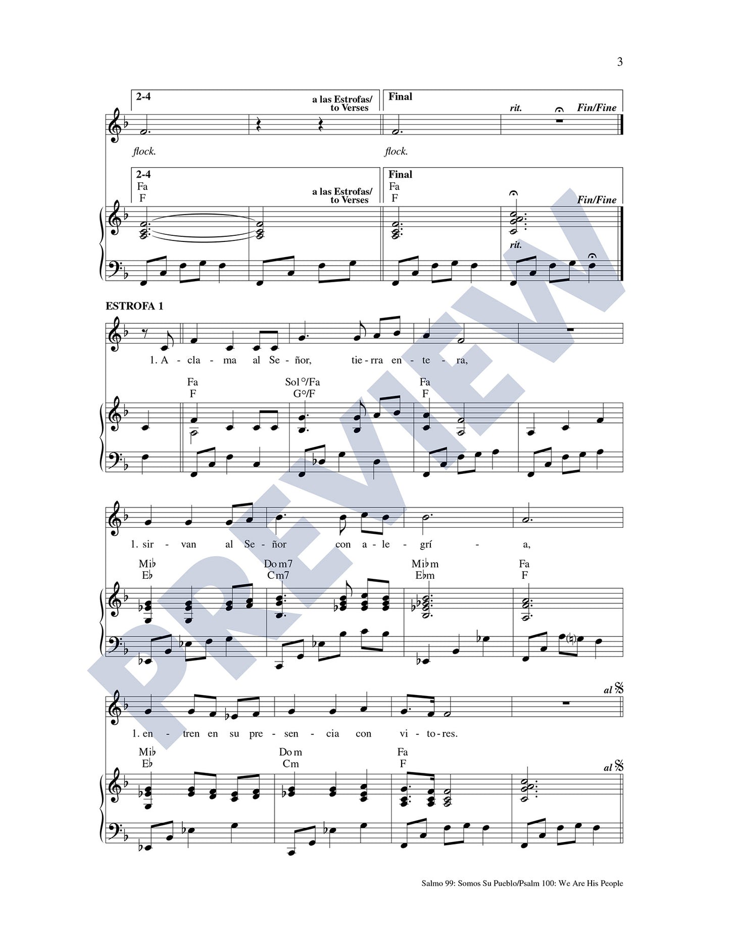 Salmo 99: Somos Su Pueblo/Psalm 100: We Are Your People