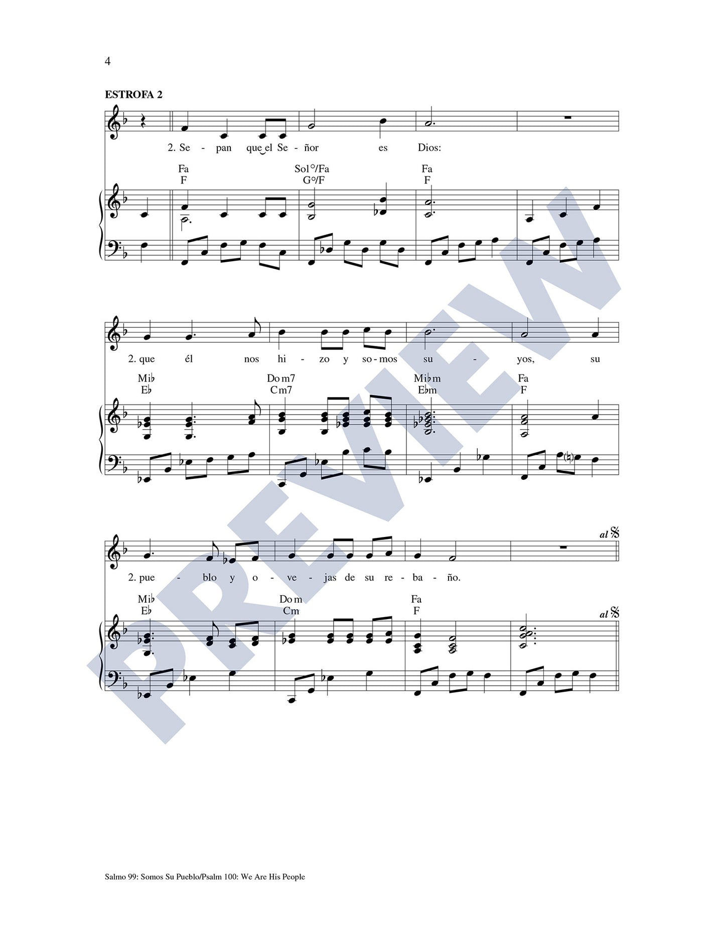 Salmo 99: Somos Su Pueblo/Psalm 100: We Are Your People