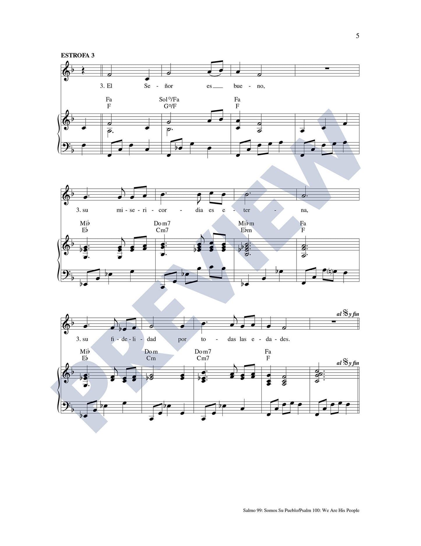 Salmo 99: Somos Su Pueblo/Psalm 100: We Are Your People