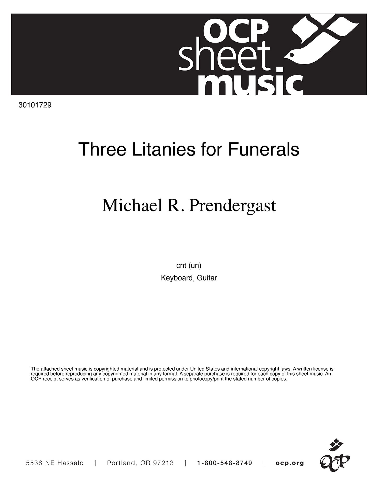 Three Litanies for Funerals