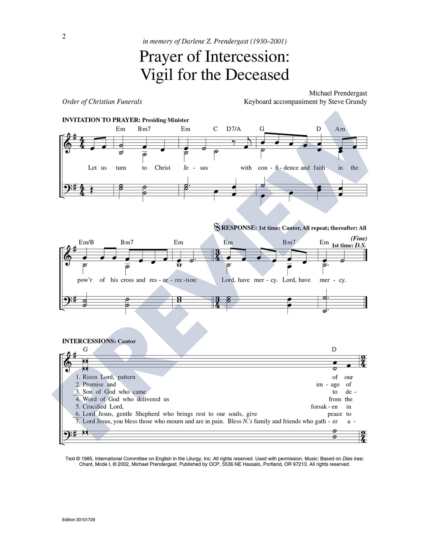 Three Litanies for Funerals